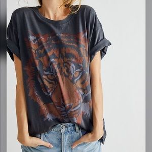 Free People Wrangler Overzised Tiger Tee